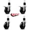 Service Caster 4'' Phenolic Swivel 1-7/8'' Expand Stem Caster Set 2 Total Lock Brakes, 4PK SCC-EXTTL20S414-PHS-2-S-2-178 - alternate 3